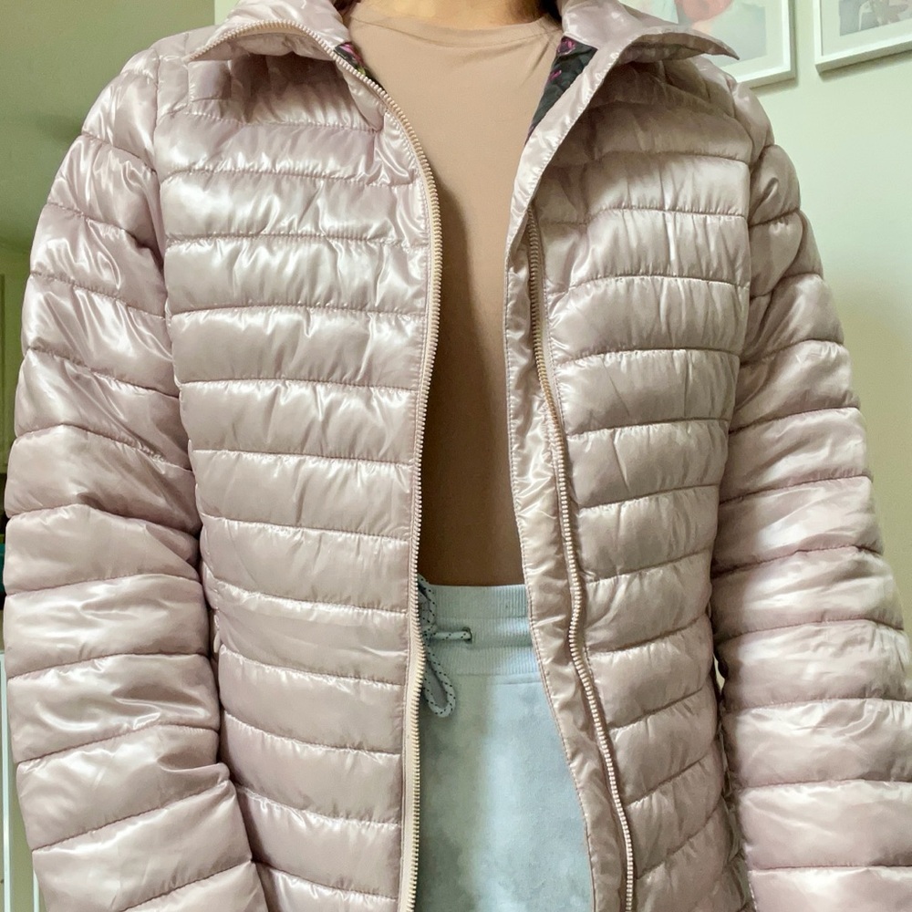 Jason Wu Lightweight Packable Puffer Jacket w/ Bag in Rose